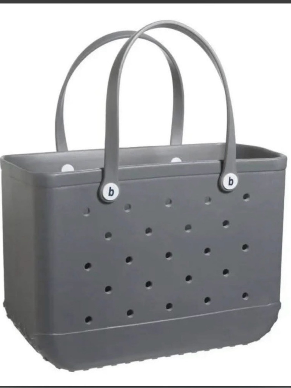 Gray BOGO-style Perforated Tote Bag